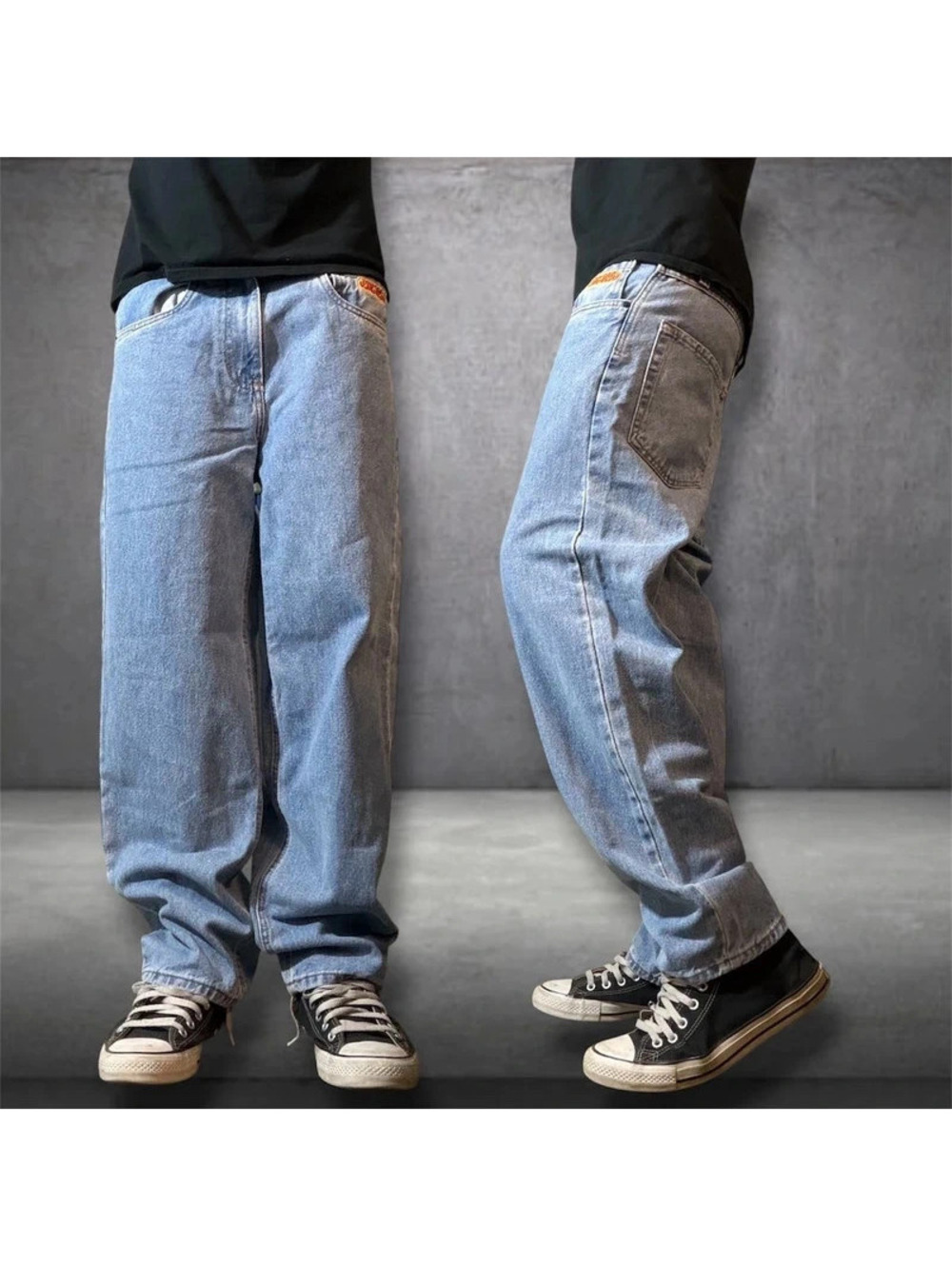 Y2K inspired baggy light blue empyre jeans size 28